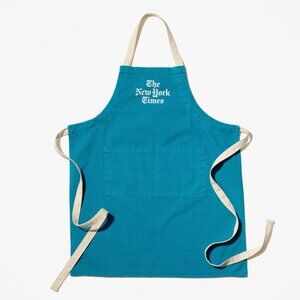 New York Times apron in teal